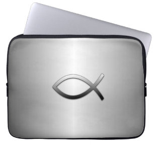 Capa Para Notebook Sinal do cristão do alargamento da prata dos
