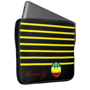 Capa Para Notebook Sinalizador das cores rastejadas redondas brilhant