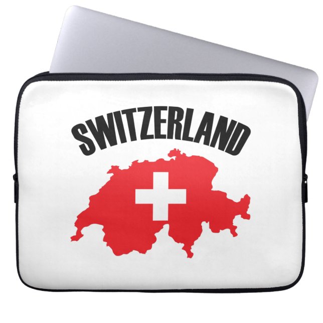 Capa Para Notebook Sinalizador de Mapa de suiça (Frente)