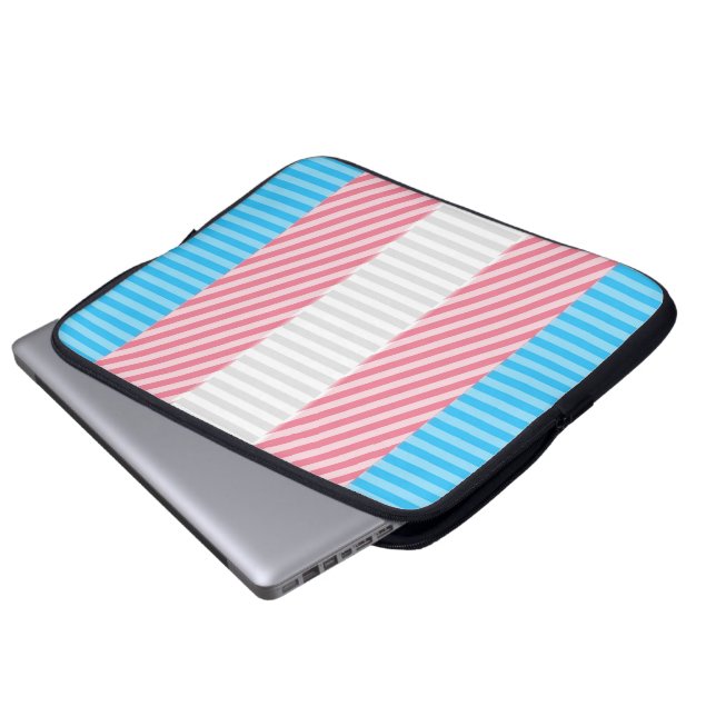 Capa Para Notebook Sinalizador do Abstrato Transgender Pride Stripe F (Frente Inferior)