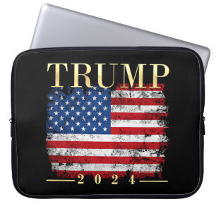 Capa Para Notebook Sinalizador Dourado Elegante Trump 2020
