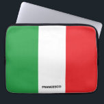 Capa Para Notebook Sinalizador Italiano Negrito Personalizado<br><div class="desc">Este verde,  branco e vermelho,  ousado e simples da bandeira italiana num caso de bolsa de laptop personalizada. É um presente maravilhoso para quem ama a sua herança italiana. Excelente para casa,  escritório ou escola!</div>