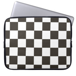 Capa Para Notebook Sinalizador verificado (preto e branco) (Padrão do