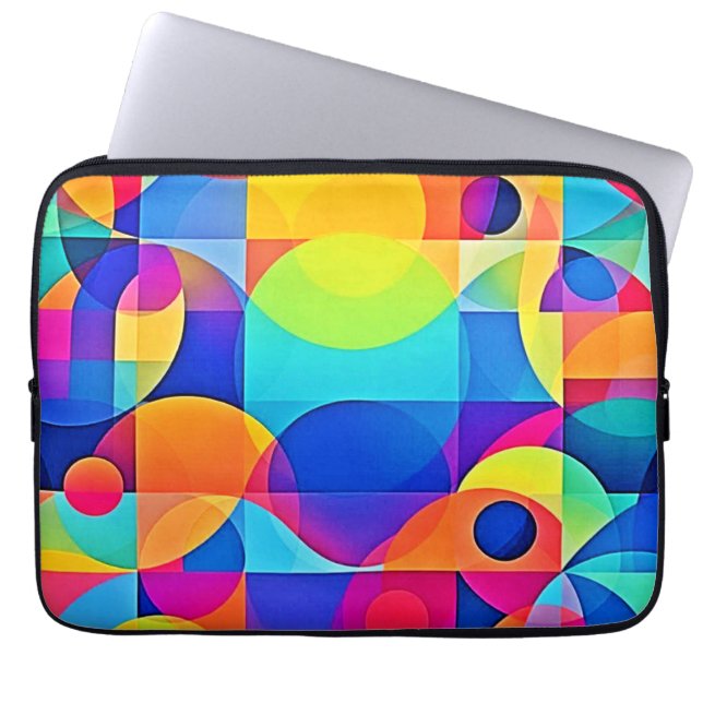 Capa Para Notebook Sinfonia Geométrica de Cores (Frente)
