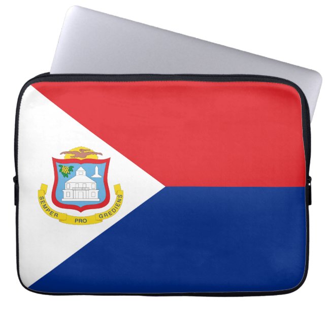 Capa Para Notebook Sint Maarten flag (Frente)