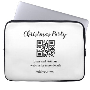Capa Para Notebook site de festa de natal simples código de barras QR