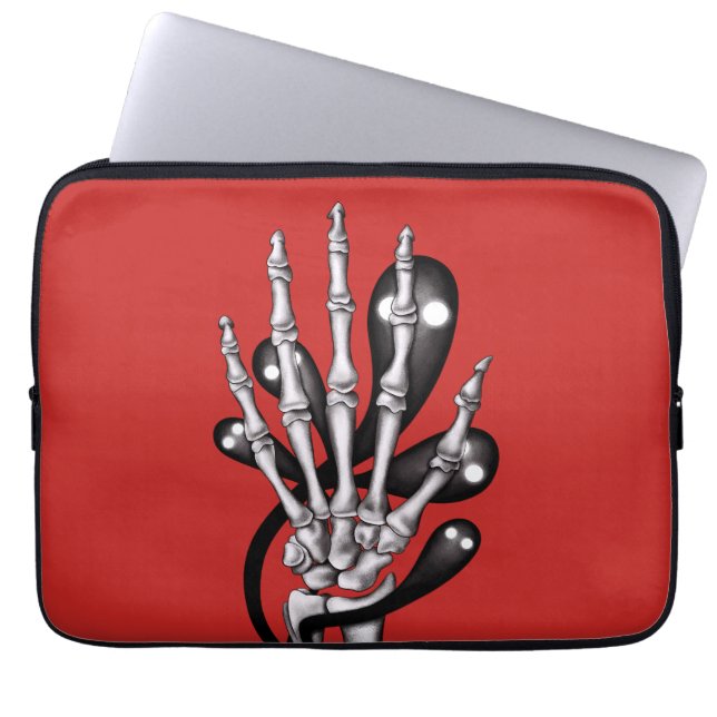Capa Para Notebook Skeleton Hand com Fantasmas (Frente)