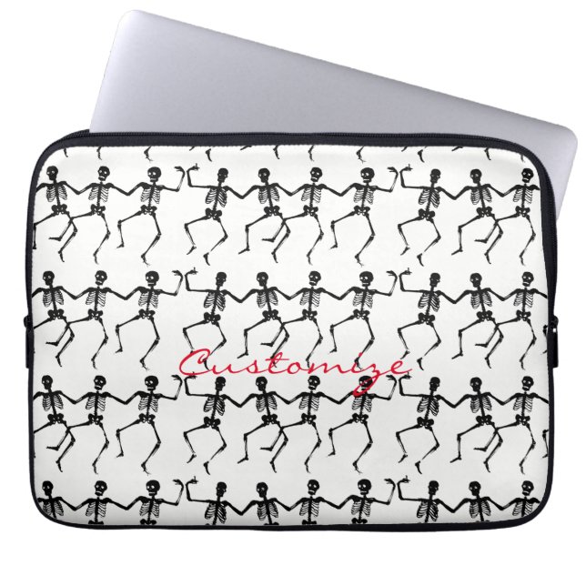 Capa Para Notebook Skeletons Dançando Halloween Thunder_Cove (Frente)
