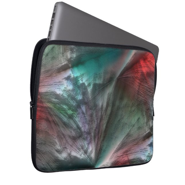 Capa Para Notebook Skerry digital na horta verde-prateada para vermel (Frente Esquerda)