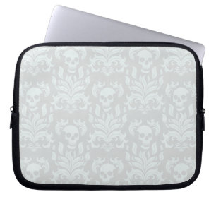 Capa Para Notebook Skull Flame Damask em branco clássico em branco br