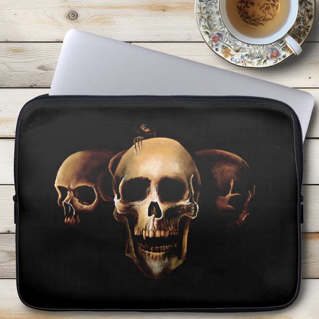 Capa Para Notebook Skulls Human Black (Criador carregado)
