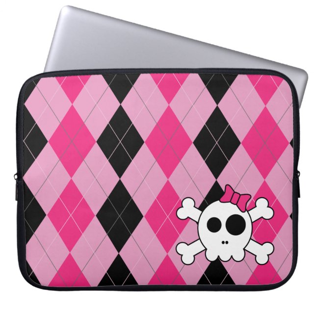 Capa Para Notebook Skully bonito e Argyle (Frente)