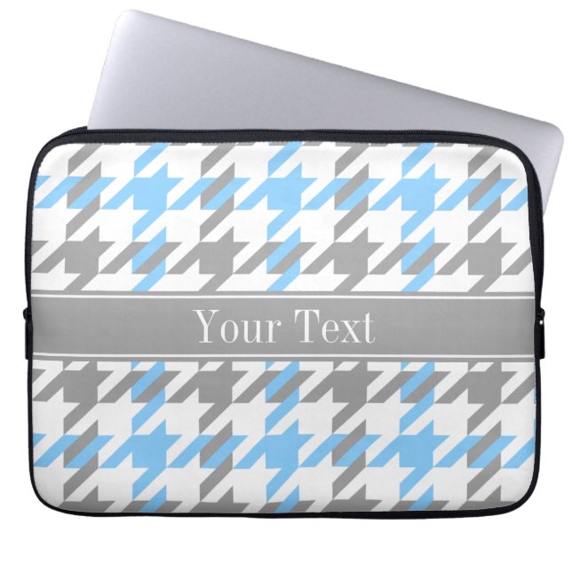 Capa Para Notebook Sky Blue White Dk Cinza Nome Monograma (Frente)