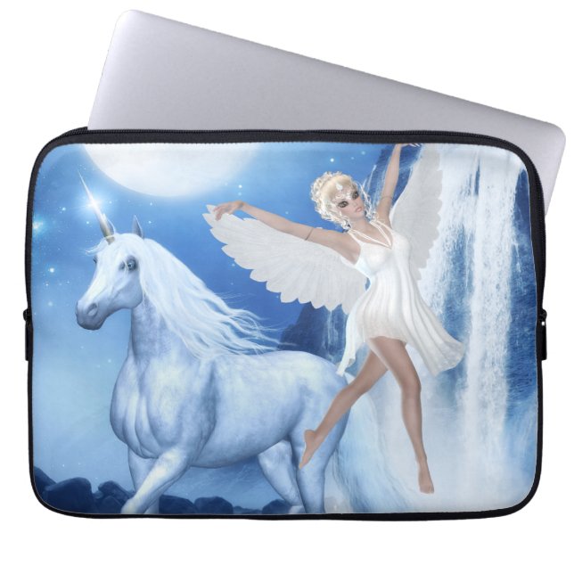 Capa Para Notebook Sky Faerie Asparas e Unicorn (Frente)