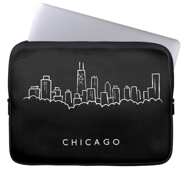 Capa Para Notebook Skyline de Chicago (Frente)