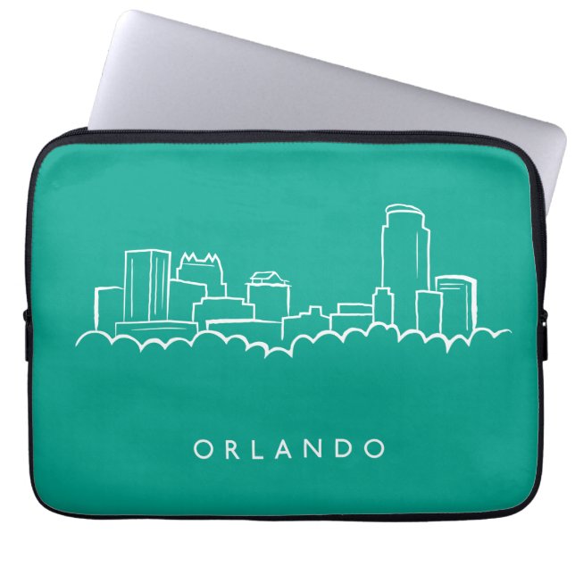 Capa Para Notebook Skyline de Orlando Florida (Frente)