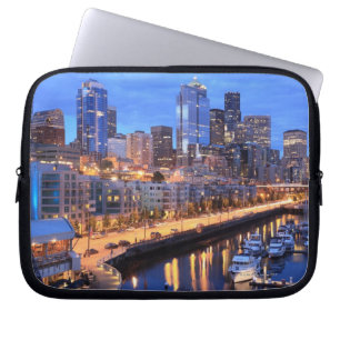 Capa Para Notebook Skyline de Seattle e porto, estado de Washington