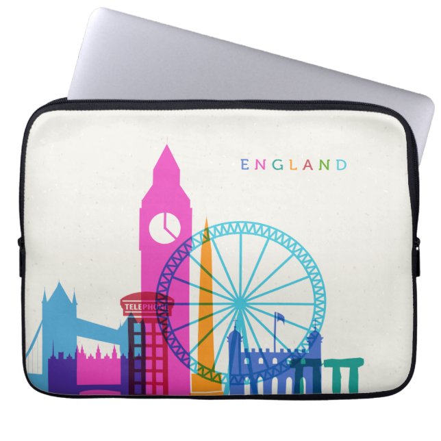 Capa Para Notebook Skyline Inglaterra (Frente)