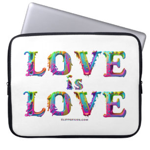 Capa Para Notebook SlipperyJoe amor é amor gotejando derretendo dinâm