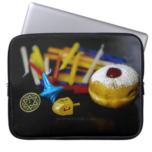Capa Para Notebook SlipperyJoe Hanukkah natureza-morta simbólica feri