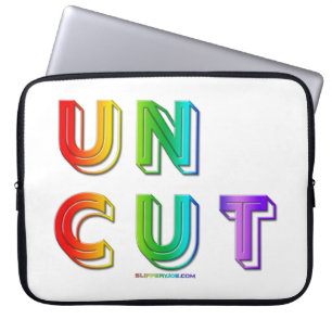 Capa Para Notebook SlipperyJoe não cortado vibrante animado neon arco