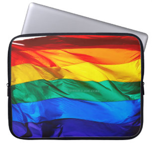 Capa Para Notebook SlipperyJoe's artístico Wave Orgulho gay Flag pre