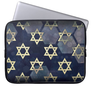 Capa Para Notebook SlipperyJoe's Happy Hanukkah, estrela múltipla do