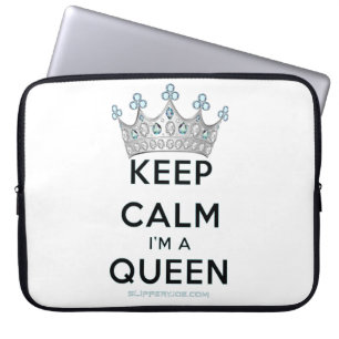 Capa Para Notebook SlipperyJoe's mantenha calma rainha joias reais da