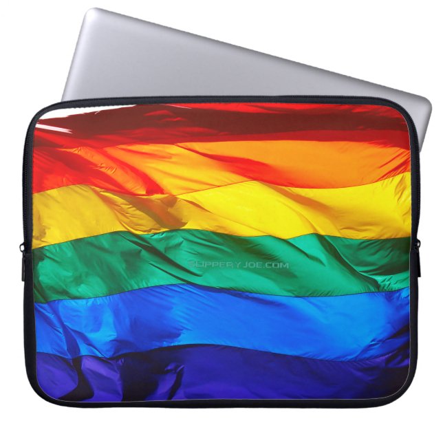 Capa Para Notebook SlipperyJoe's Orgulho gay Flag cores wave orgulho  (Frente)
