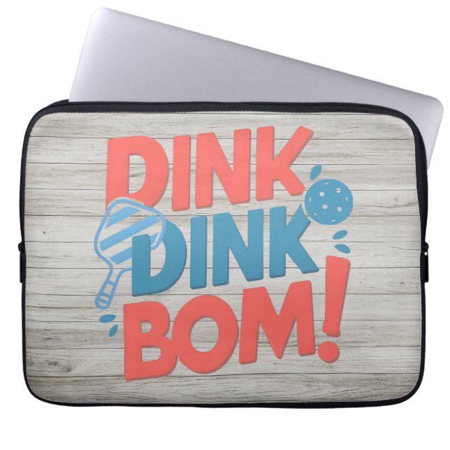 Capa Para Notebook Slogan Dink Boom Engraçado Pickleball (Frente)