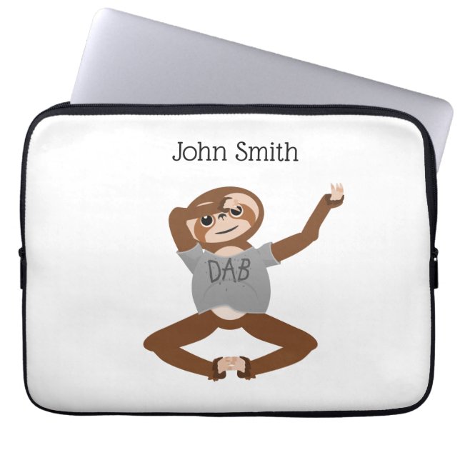 Capa Para Notebook Sloth Dabbing (Frente)