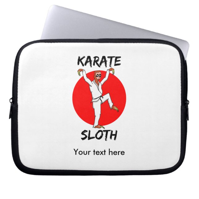 Capa Para Notebook Sloth Karate (Frente)