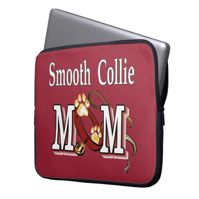 Capa Para Notebook Smooth Collie Mãe (Frente Esquerda)