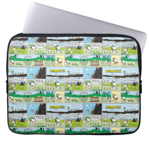 Capa Para Notebook Snoopy e Amigos   Ir acampar