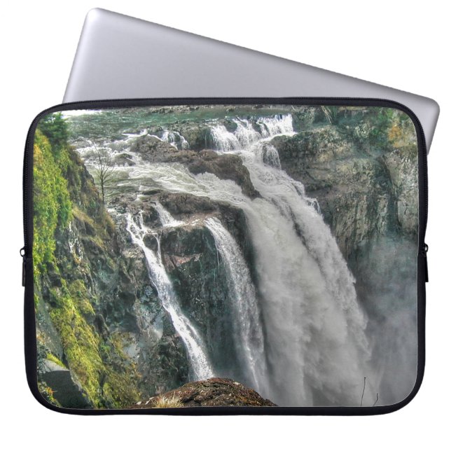 Capa Para Notebook Snoqualmie River Falls Washington, Foto da naturez (Frente)