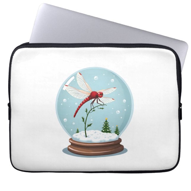 Capa Para Notebook Snow Globe Dragonfly (Frente)
