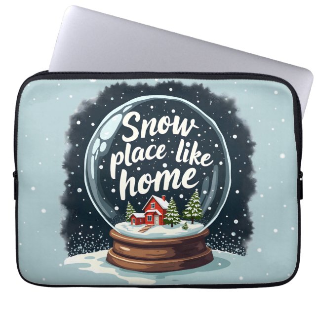 Capa Para Notebook Snow Place Like Home Holidation Cote (Frente)