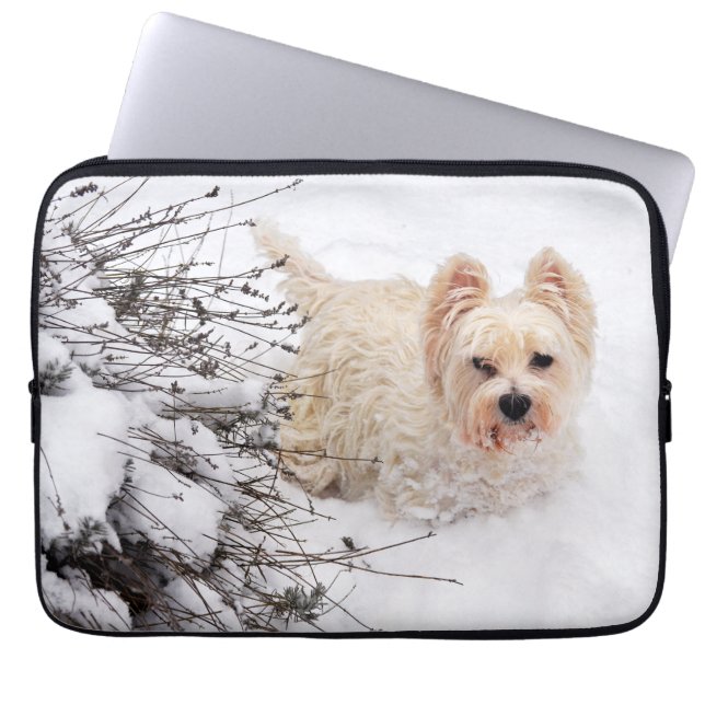Capa Para Notebook Snow White Westit Dog Photo Eletrônicos Bag (Frente)