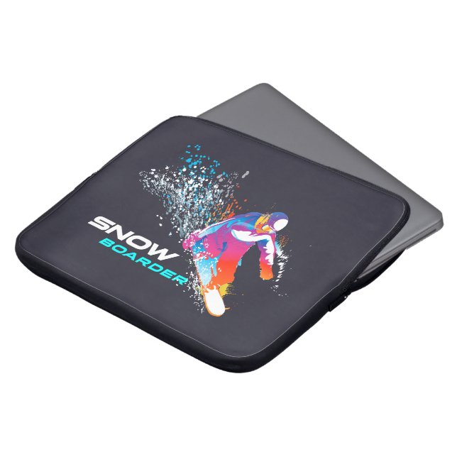Capa Para Notebook Snowboard | Bolsa de laptop de 15" (Frente Topo)