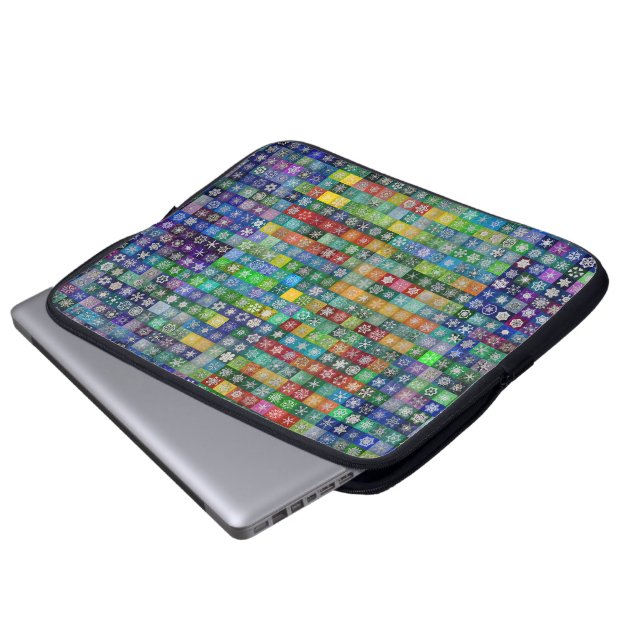 Capa Para Notebook Snowcatcher Snowflakes Eletrônicos Bag (Frente Inferior)