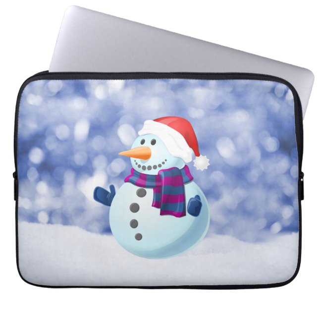 Capa Para Notebook Snowman Winter Merry Christmas Snow (Frente)