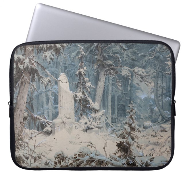 Capa Para Notebook Snowy Forest (por Andreas Achenbach) (Frente)