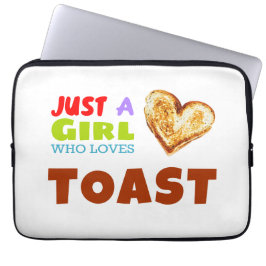 Capa Para Notebook Só uma garota que ama o Toast