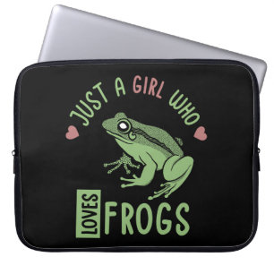 Capa Para Notebook Só uma garota que ama sapos de presentes para aman