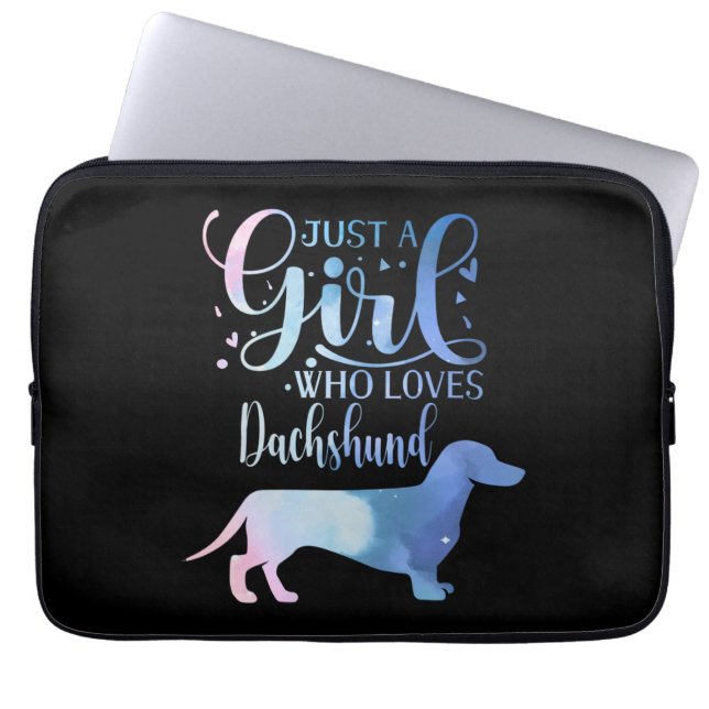 Capa Para Notebook Só Uma Menina Que Ama Um Cachorro Dachshund Sobre  (Frente)