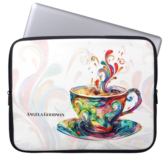 Capa Para Notebook Sobrecarga de café personalizada (Frente)