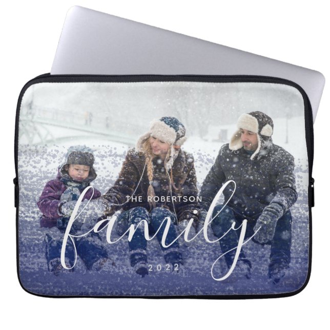 Capa Para Notebook Sobreposição de Abstrato de Fotografia da Família  (Frente)