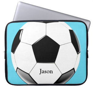 Capa Para Notebook Soccer Ball com Laptop de nome Bag Eletrônicos