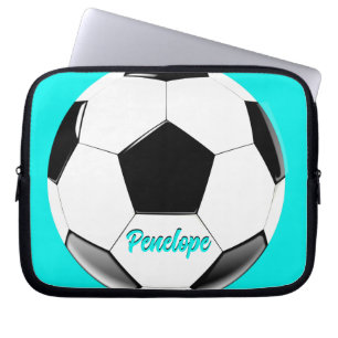 Capa Para Notebook Soccer Ball com Laptop de nome Bag Eletrônicos