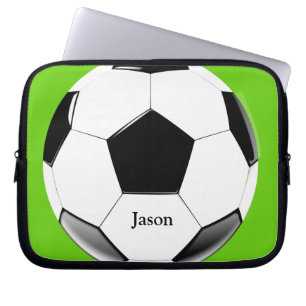Capa Para Notebook Soccer Ball com Laptop de nome Bag Eletrônicos